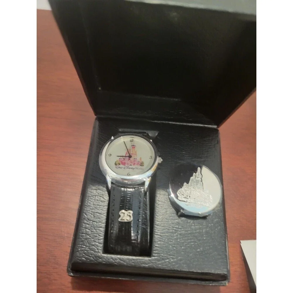 Disney Catalog Walt Disney World 25th Anniversary Birthday Cake Watch and Pin